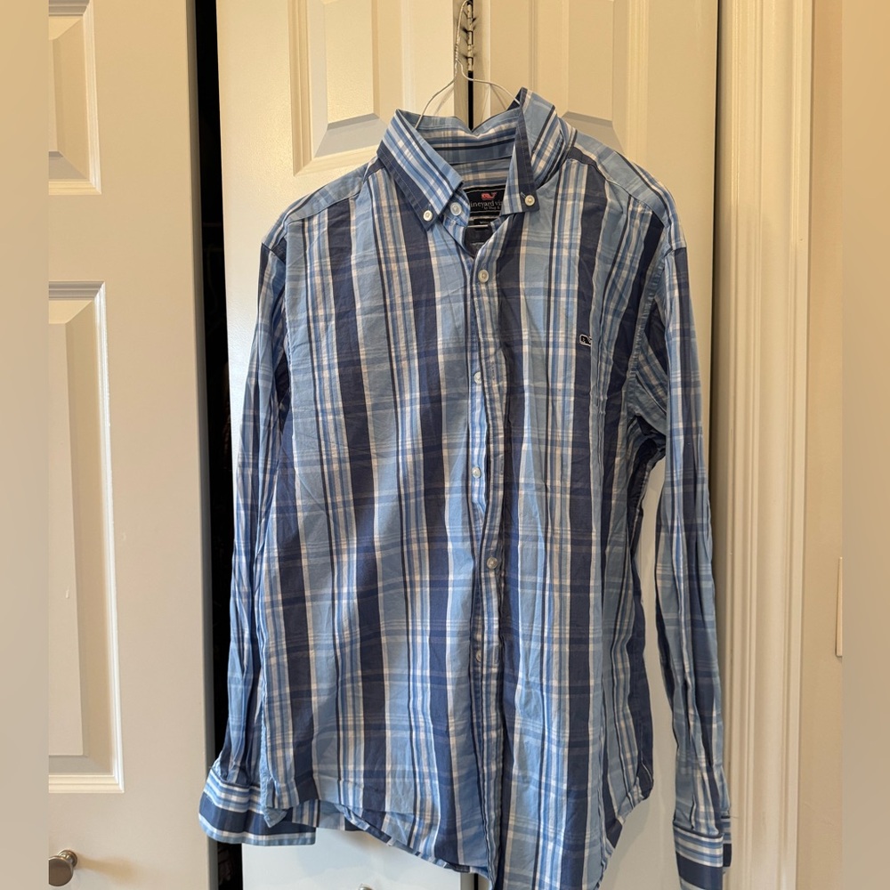 Plaid Button-Down Shirt